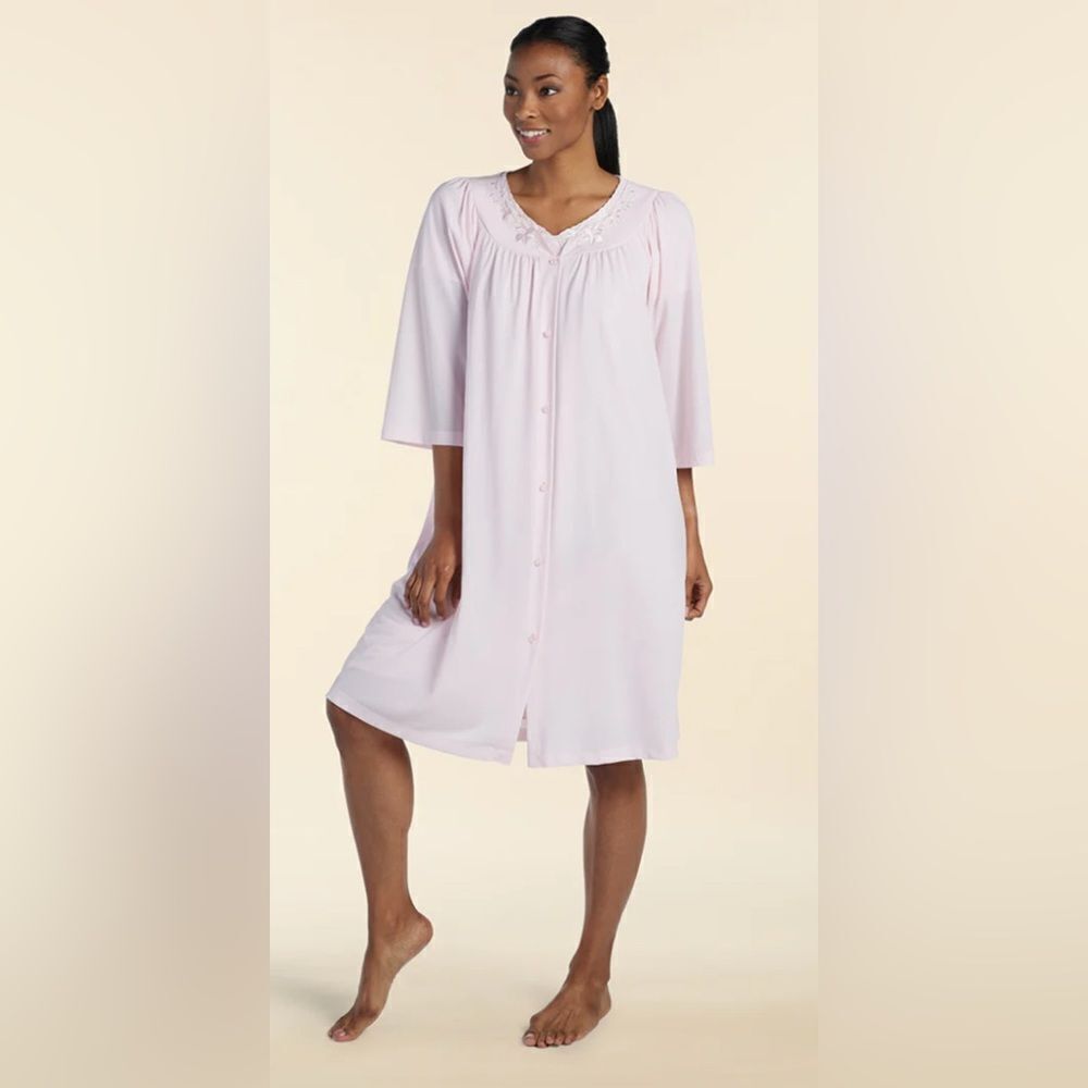 Miss Elaine NYLON TRICOT SHORT ROBE NIGHTGOWN Size Small